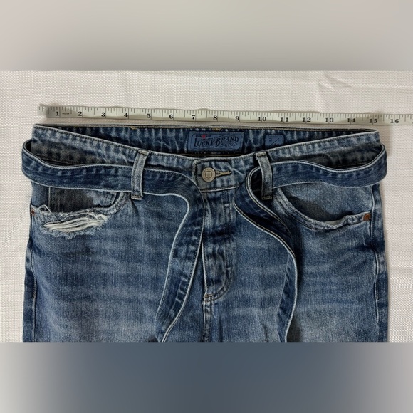 Lucky Brand Sienna Slim Boyfriend Jeans Patchwork Distressed  Size 2/26 - Picture 11 of 16